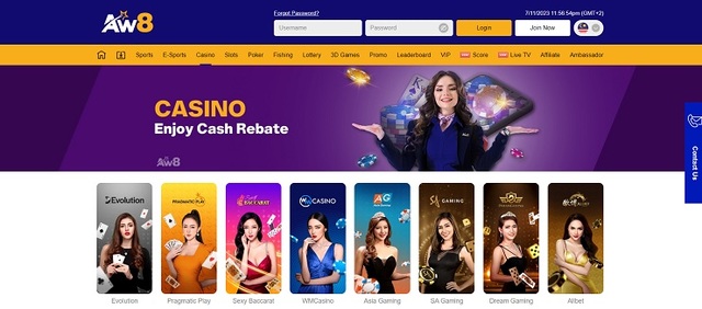 Sòng bạc trực tuyến AW8 với kho game đa dạng dành cho người chơi