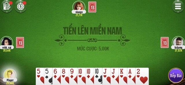 Chi tiết cách chơi game bài tiến lên miền nam