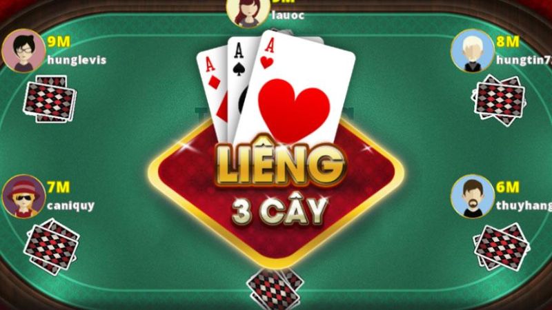 Xếp bài Liêng 3 cây theo chất và bộ